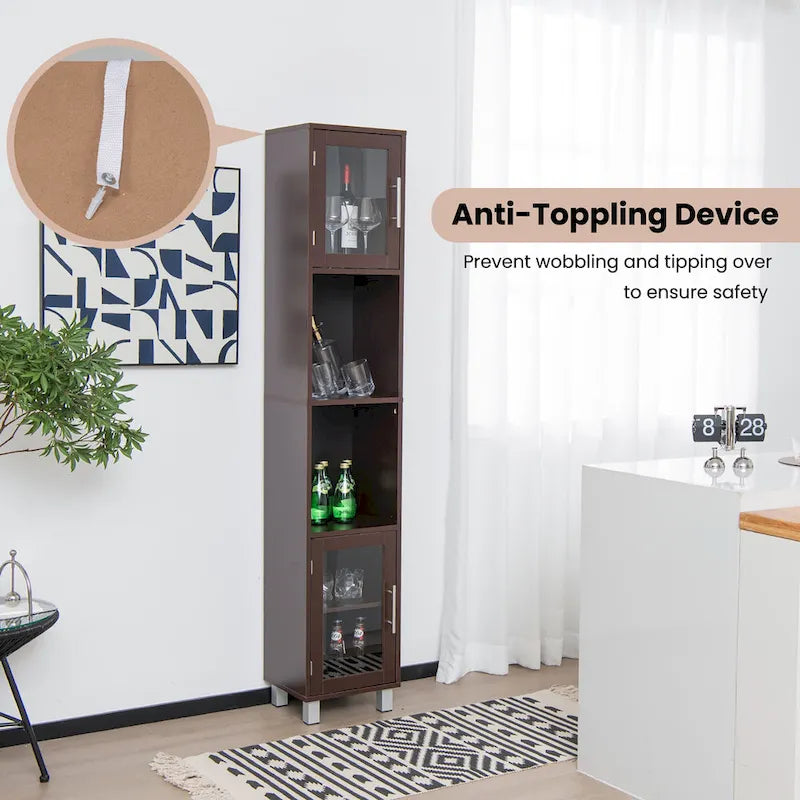 Costway 71  Tall Tower Bathroom Storage Cabinet Organizer Display - See Details