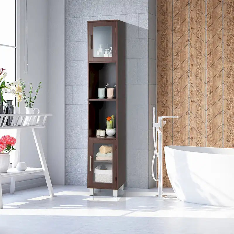 Costway 71  Tall Tower Bathroom Storage Cabinet Organizer Display - See Details