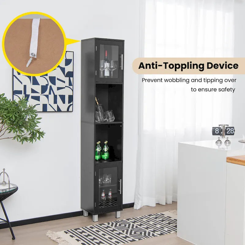 Costway 71  Tall Tower Bathroom Storage Cabinet Organizer Display - See Details