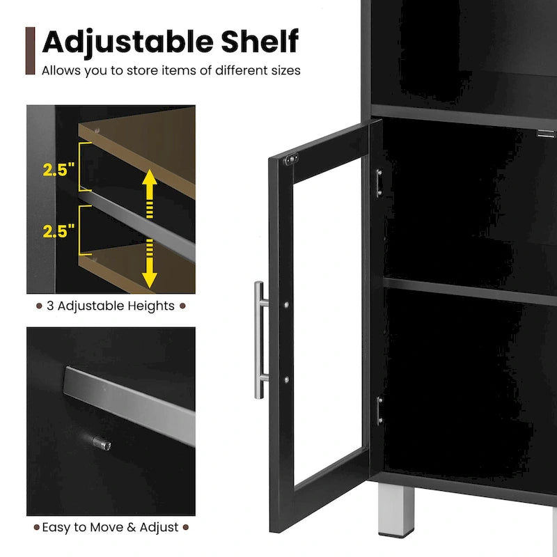 Costway 71  Tall Tower Bathroom Storage Cabinet Organizer Display - See Details
