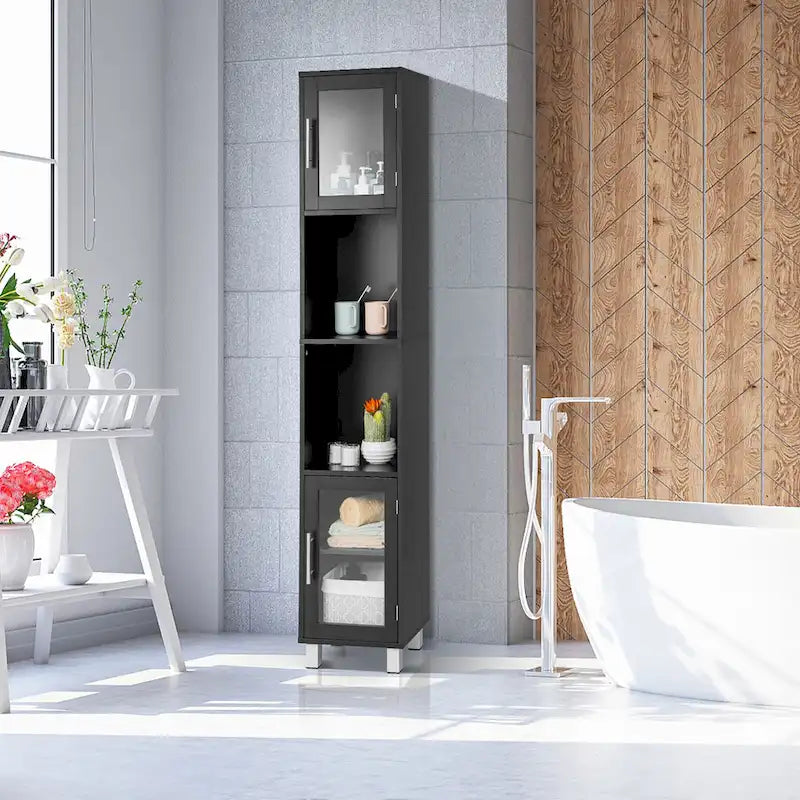 Costway 71  Tall Tower Bathroom Storage Cabinet Organizer Display - See Details