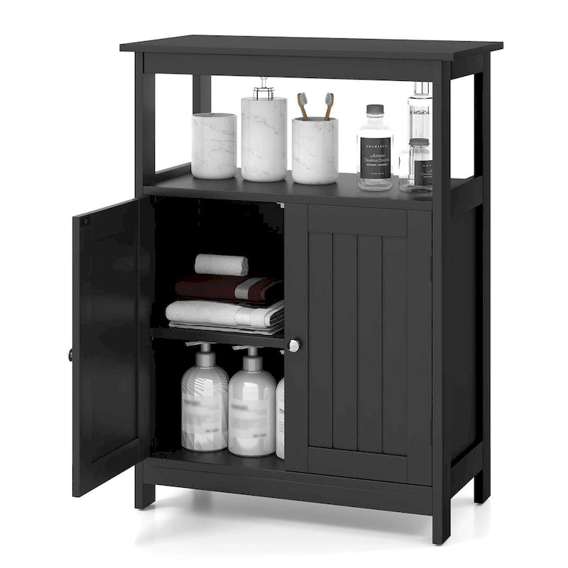 Costway Bathroom Floor Cabinet Freestanding Storage Organizer with 2 - See Details