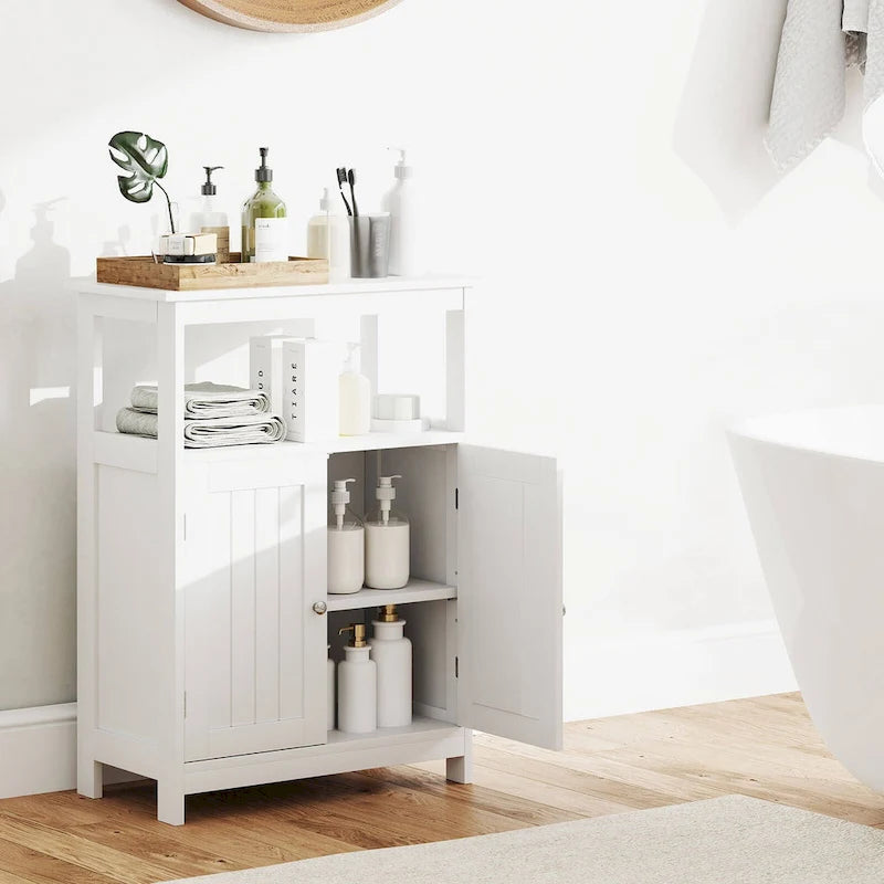 Costway Bathroom Floor Cabinet Freestanding Storage Organizer with 2 - See Details