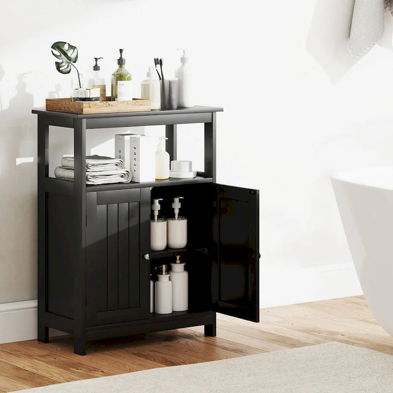Costway Bathroom Floor Cabinet Freestanding Storage Organizer with 2 - See Details