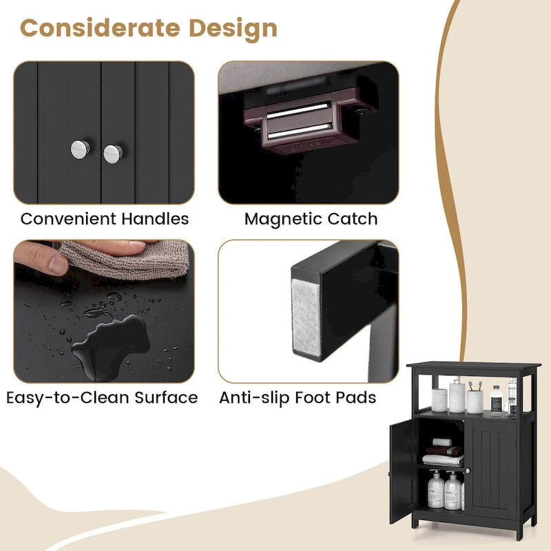 Costway Bathroom Floor Cabinet Freestanding Storage Organizer with 2 - See Details