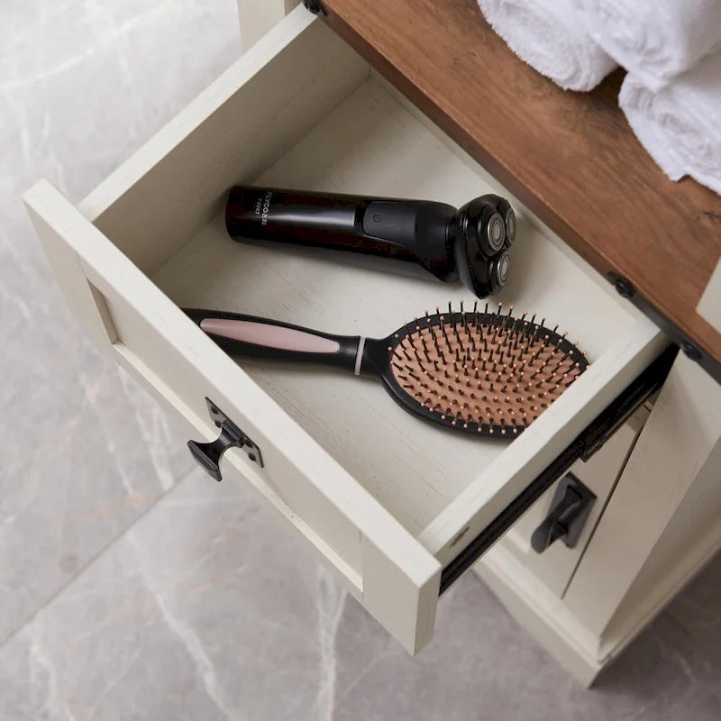 Farmhouse Slim Bathroom Storage Cabinet, 68  Tall Storage Cabinet