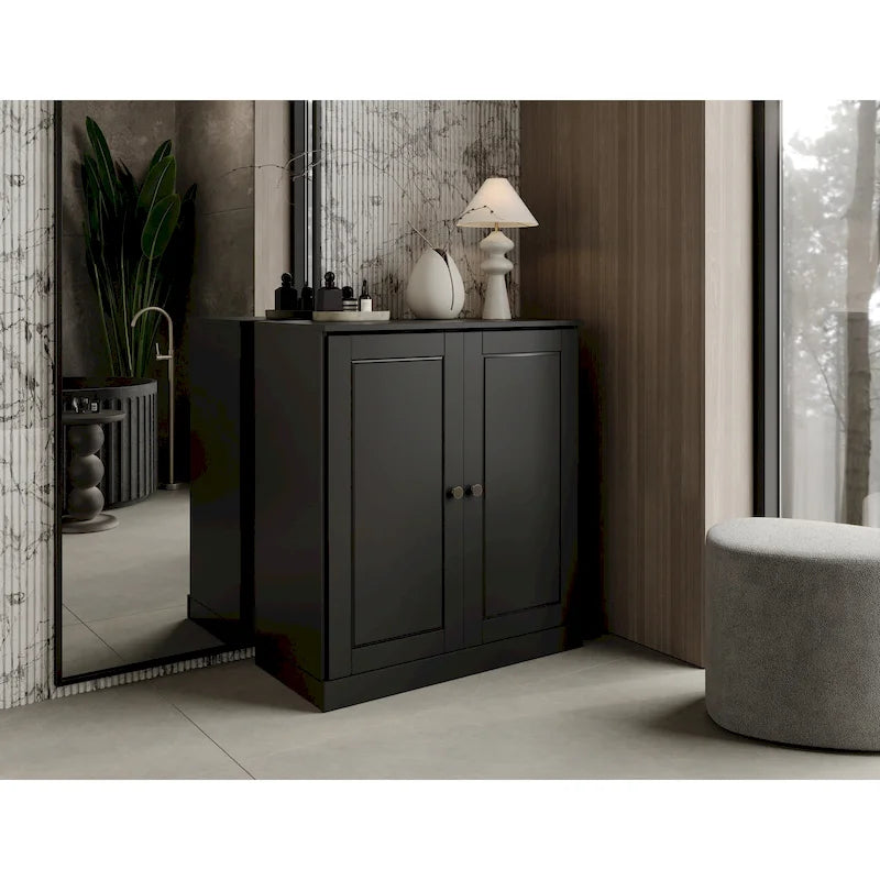 Palace Imports 100% Solid Wood 32  Bathroom Cabinet with Solid Doors and Adjustable Shelves