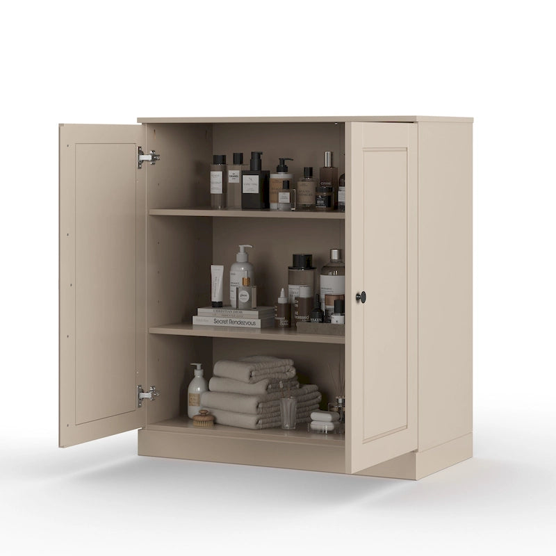 Palace Imports 100% Solid Wood 32  Bathroom Cabinet with Solid Doors and Adjustable Shelves