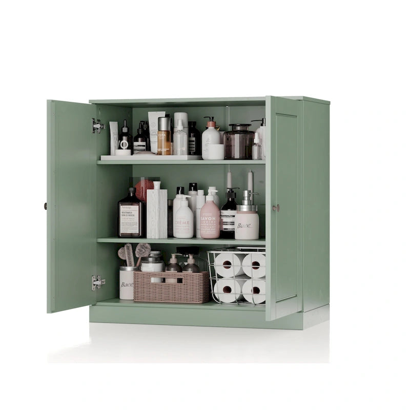 Palace Imports 100% Solid Wood 32  Bathroom Cabinet with Solid Doors and Adjustable Shelves