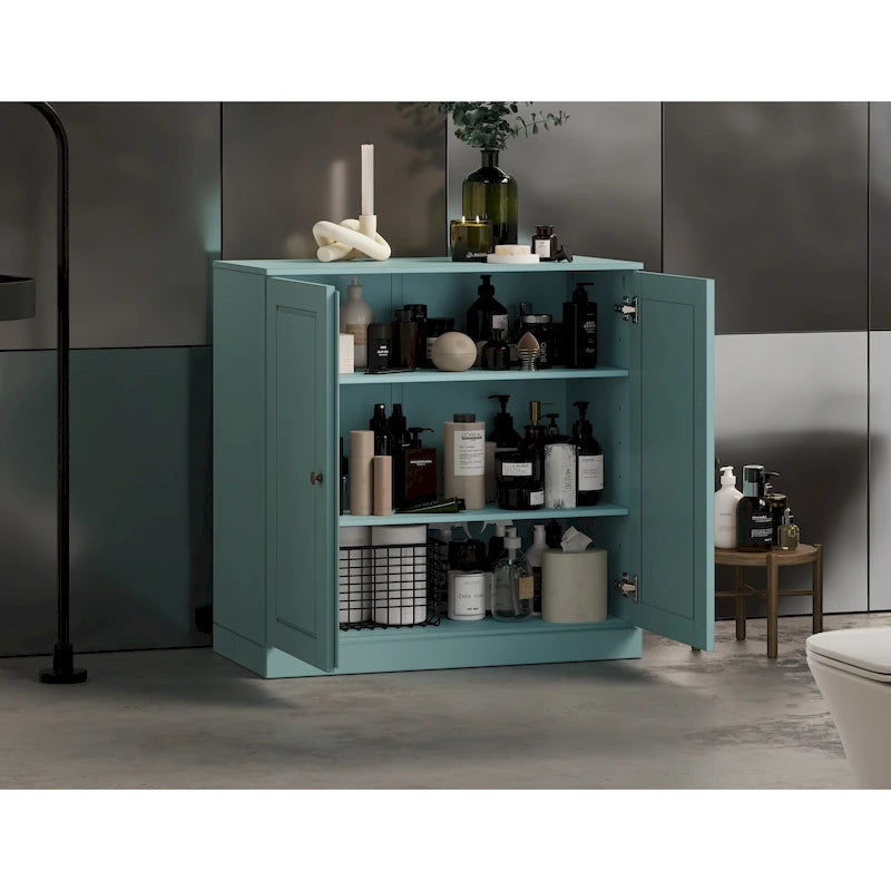 Palace Imports 100% Solid Wood 32  Bathroom Cabinet with Solid Doors and Adjustable Shelves