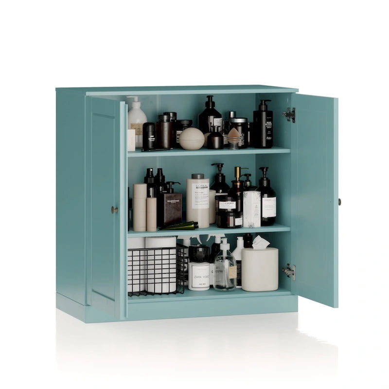 Palace Imports 100% Solid Wood 32  Bathroom Cabinet with Solid Doors and Adjustable Shelves
