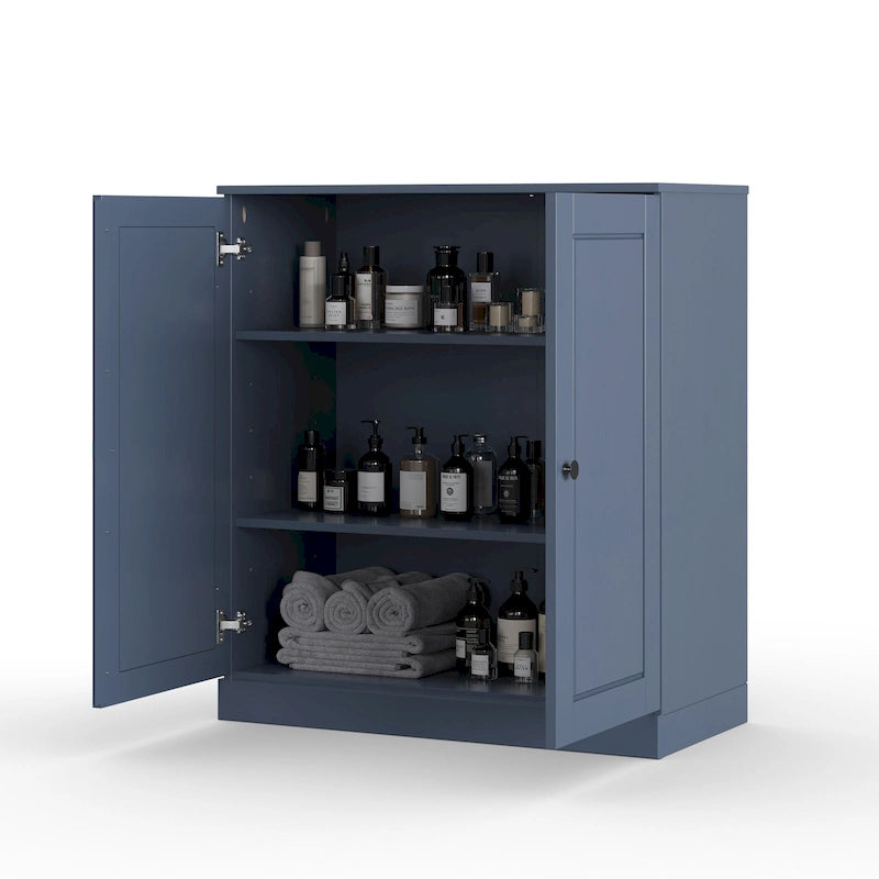 Palace Imports 100% Solid Wood 32  Bathroom Cabinet with Solid Doors and Adjustable Shelves