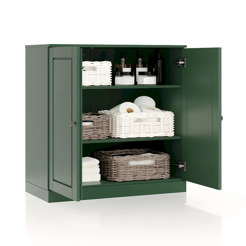 Palace Imports 100% Solid Wood 32  Bathroom Cabinet with Solid Doors and Adjustable Shelves