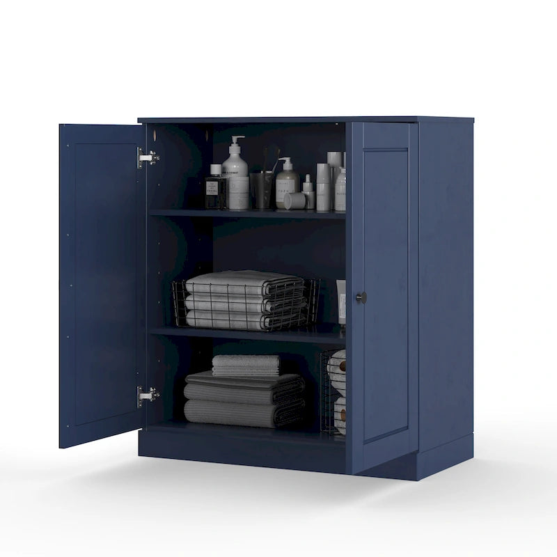 Palace Imports 100% Solid Wood 32  Bathroom Cabinet with Solid Doors and Adjustable Shelves