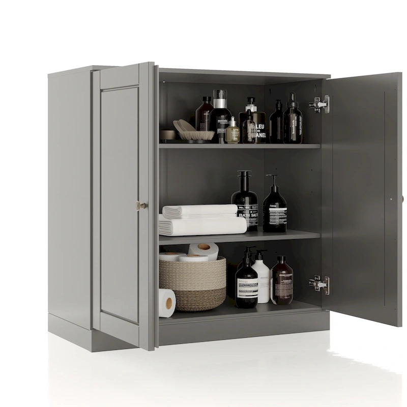 Palace Imports 100% Solid Wood 32  Bathroom Cabinet with Solid Doors and Adjustable Shelves