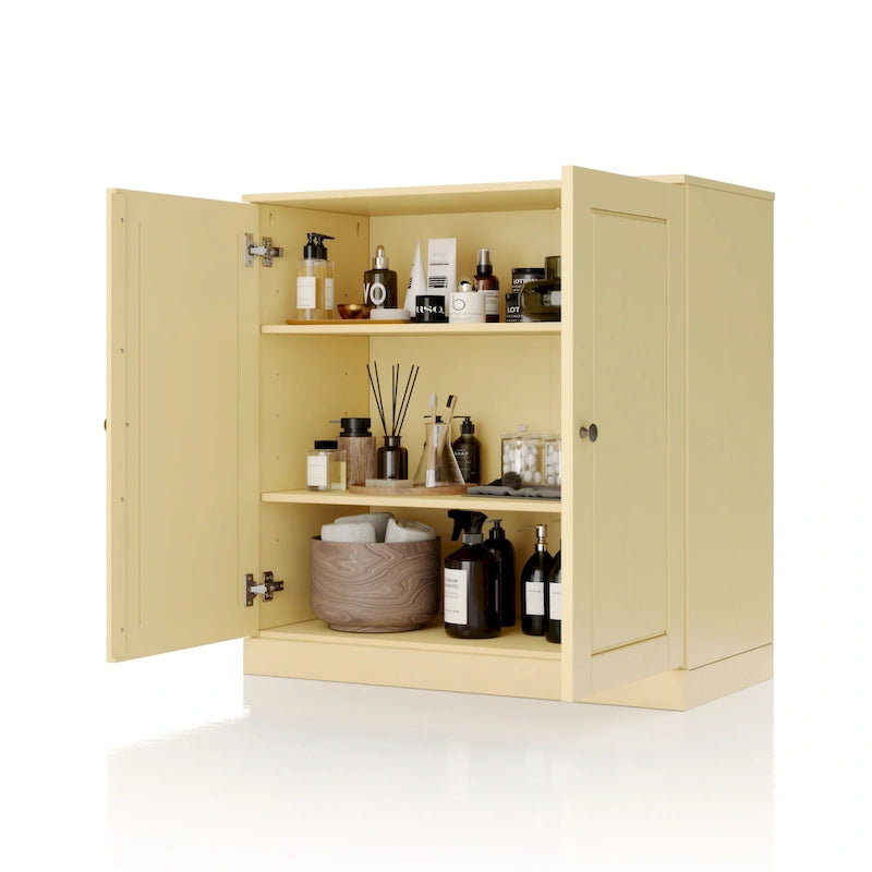 Palace Imports 100% Solid Wood 32  Bathroom Cabinet with Solid Doors and Adjustable Shelves