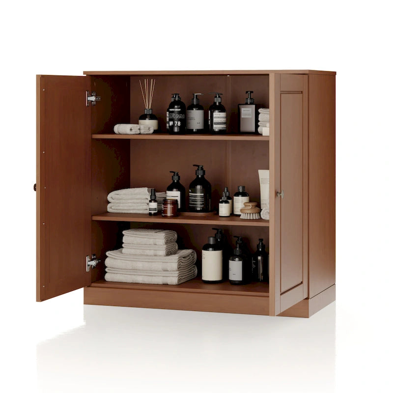 Palace Imports 100% Solid Wood 32  Bathroom Cabinet with Solid Doors and Adjustable Shelves