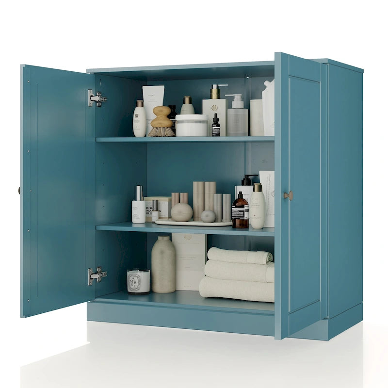 Palace Imports 100% Solid Wood 32  Bathroom Cabinet with Solid Doors and Adjustable Shelves