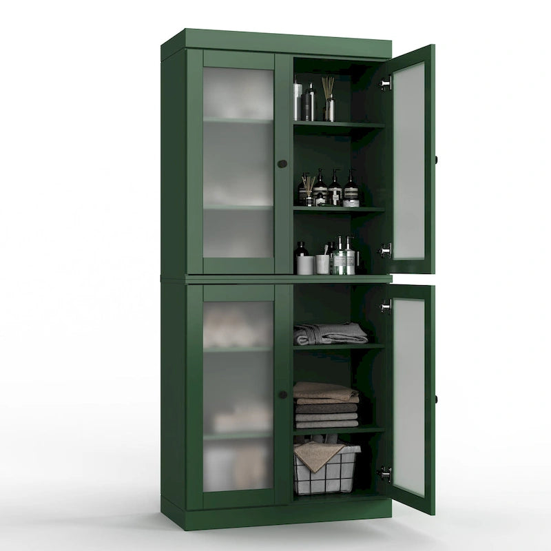 100% Solid Wood 32  Bathroom Cabinet with Optional Doors by Palace Imports