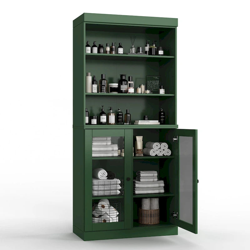100% Solid Wood 32  Bathroom Cabinet with Optional Doors by Palace Imports