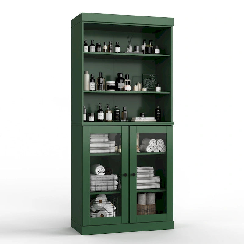 100% Solid Wood 32  Bathroom Cabinet with Optional Doors by Palace Imports