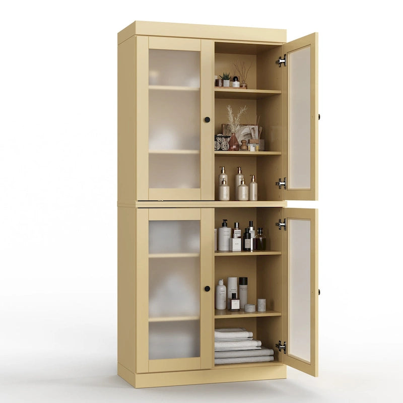 100% Solid Wood 32  Bathroom Cabinet with Optional Doors by Palace Imports