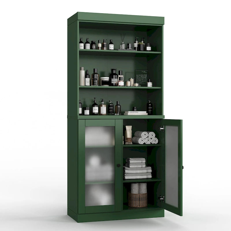100% Solid Wood 32  Bathroom Cabinet with Optional Doors by Palace Imports