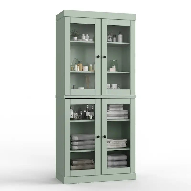100% Solid Wood 32  Bathroom Cabinet with Optional Doors by Palace Imports