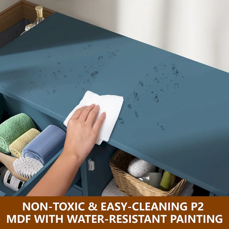 VEIKOUS Bathroom Floor Storage Cabinet with 4 Drawers