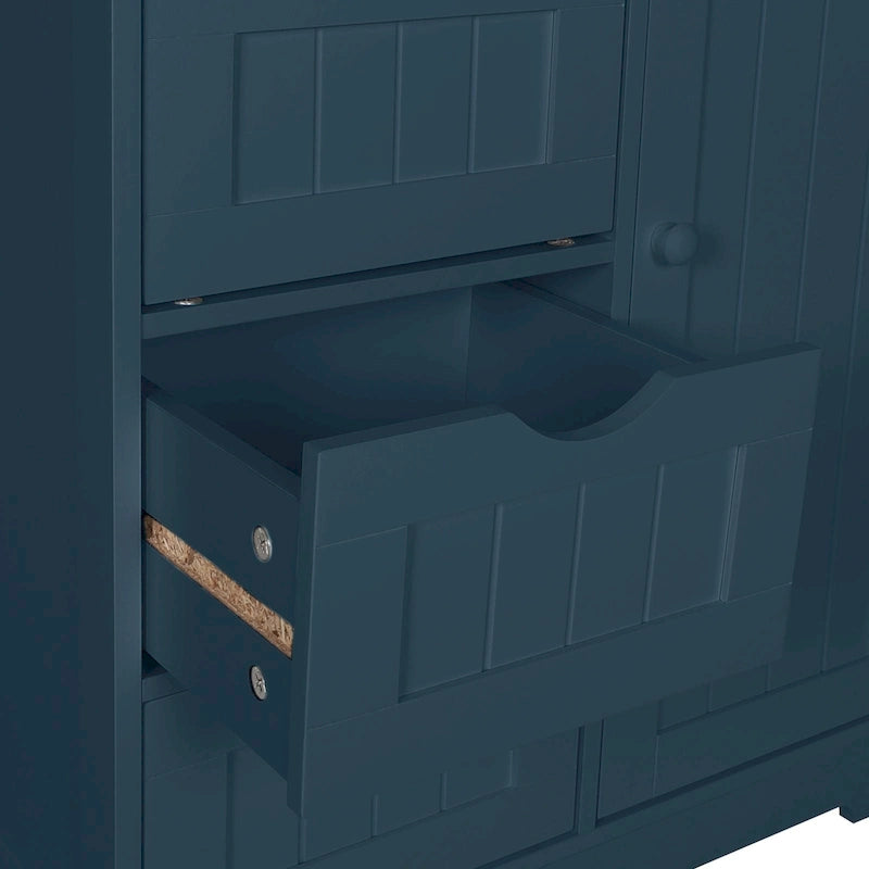 VEIKOUS Bathroom Floor Storage Cabinet with 4 Drawers