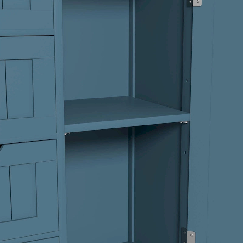 VEIKOUS Bathroom Floor Storage Cabinet with 4 Drawers