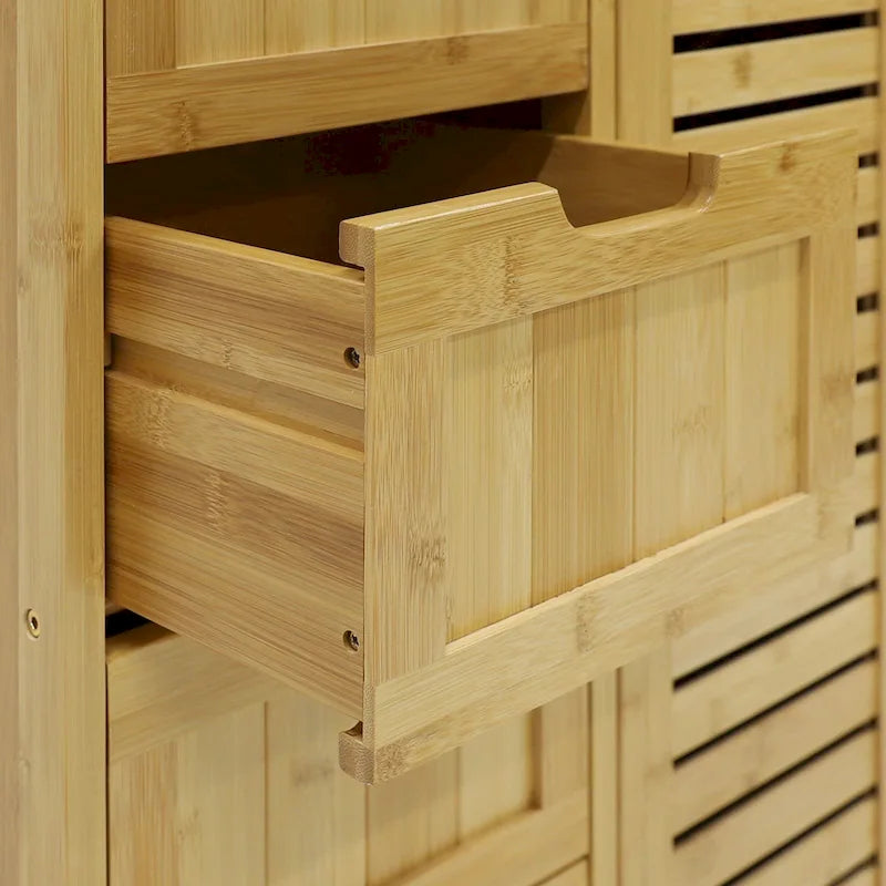 VEIKOUS Bathroom Floor Storage Cabinet with 4 Drawers