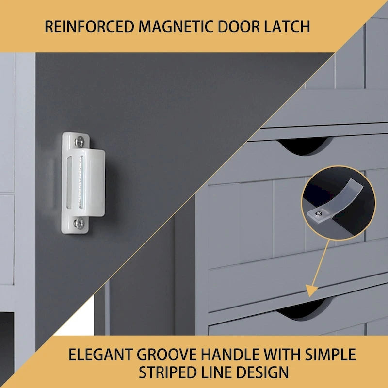 VEIKOUS Bathroom Floor Storage Cabinet with 4 Drawers