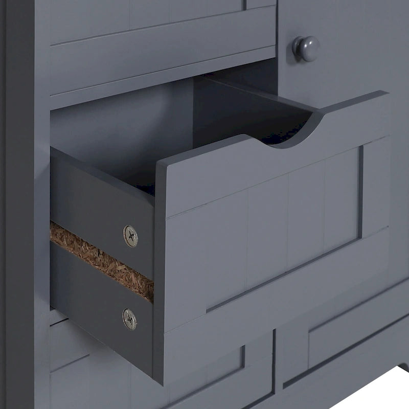 VEIKOUS Bathroom Floor Storage Cabinet with 4 Drawers