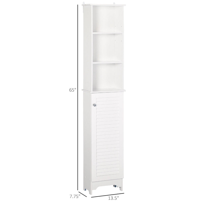 HOMCOM Freestanding Bathroom Storage Cabinet Organizer Tower