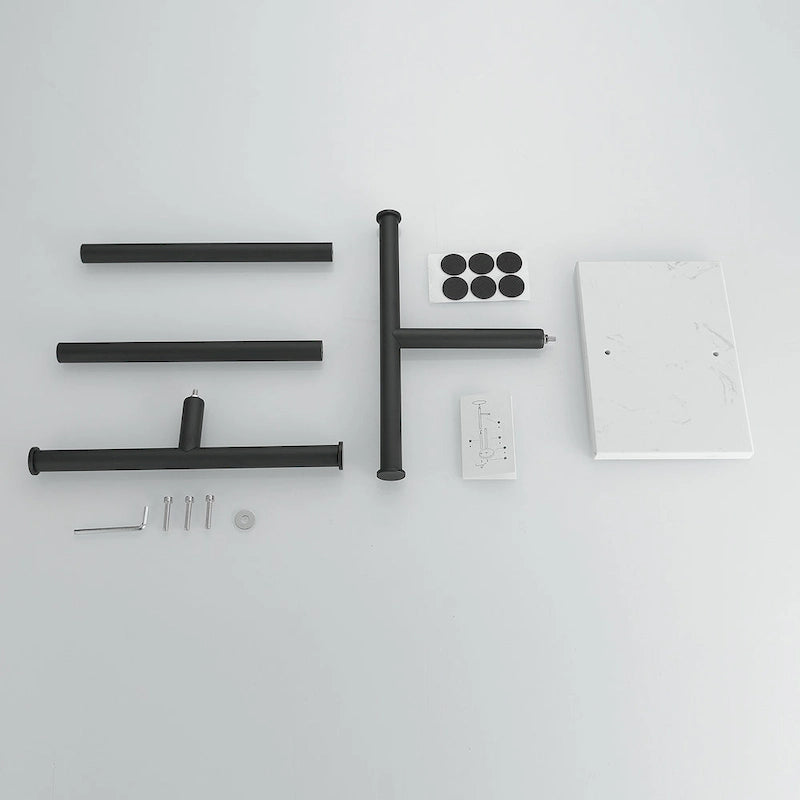 2-Tier Towel Rack Countertop Free Standing with Natural Marble Base