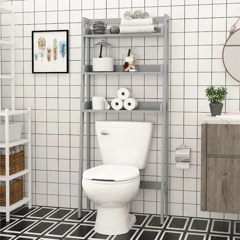 UTEX 3-Shelf Bathroom Organizer Over The Toilet, Bathroom Spacesaver,Collection Spacesaver