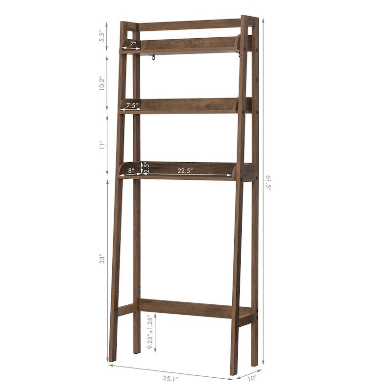 UTEX 3-Shelf Bathroom Organizer Over The Toilet, Bathroom Spacesaver,Collection Spacesaver