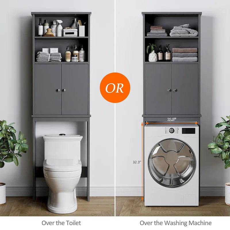 Futzca Over The Toilet Storage Cabinet with Door