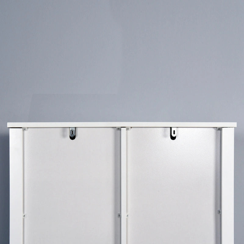 Over-the-Toilet Storage Cabinet With Adjustable Shelves and A Barn Door