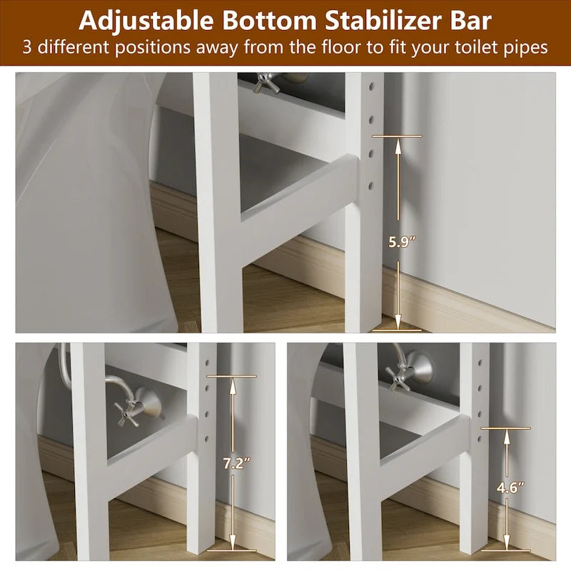 VEIKOUS Bathroom Over The Toilet Storage Cabinet Organizer With Doors and Shelves