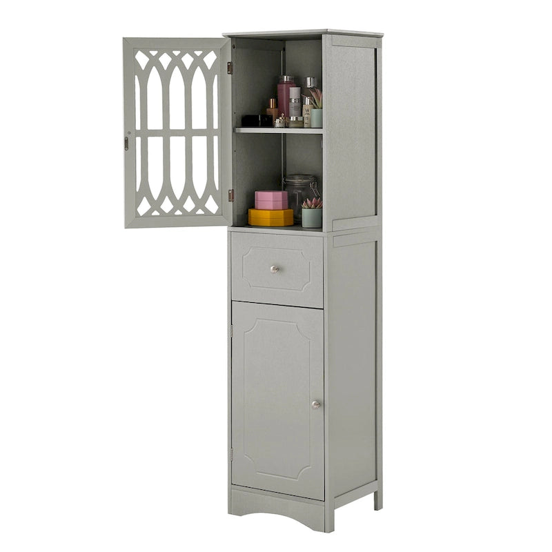 Bathroom Cabinet with Drawer and Doors