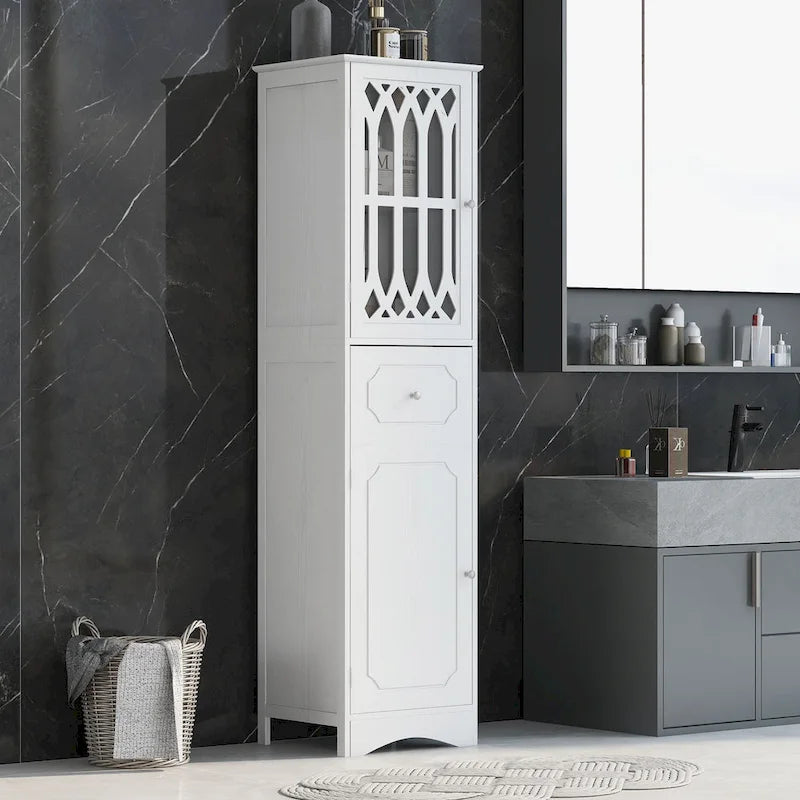 Bathroom Cabinet with Drawer and Doors