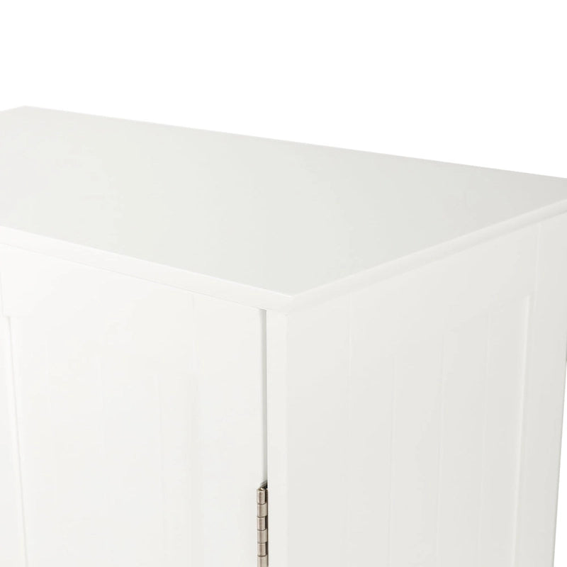 White Wood 4-Drawer 1-Door Bathroom Storage Cabinet - 32.68  H x 22.05  W x 11.81  D