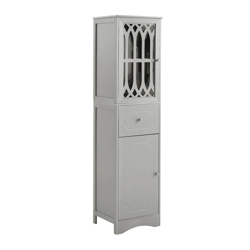 Merax Freestanding Tall Bathroom Cabinet with Acrylic Door