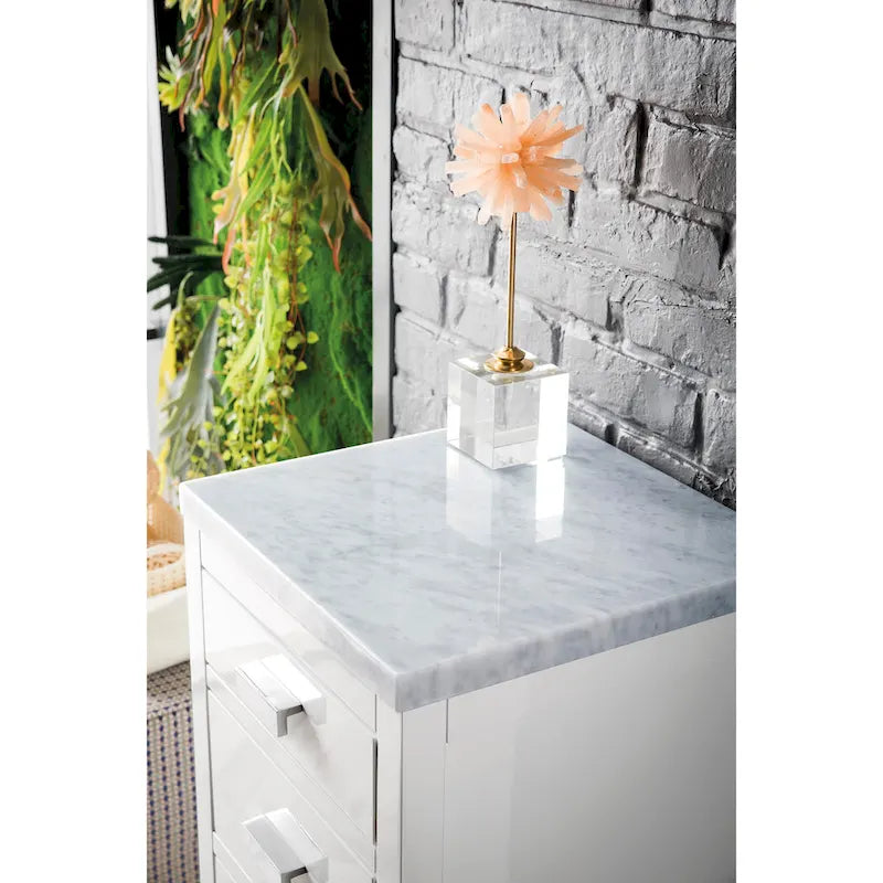 James Martin Vanities Addison 15  Base Cabinet w/ Drawers, Glossy White