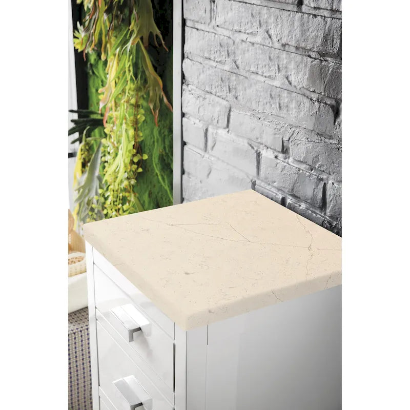 James Martin Vanities Addison 15  Base Cabinet w/ Drawers, Glossy White