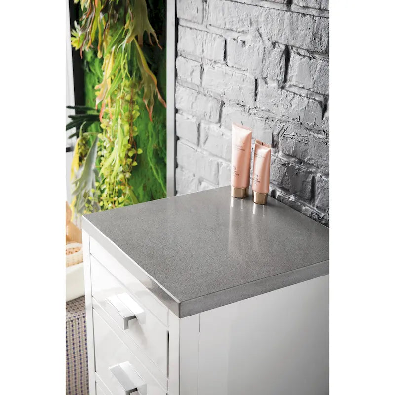 James Martin Vanities Addison 15  Base Cabinet w/ Drawers, Glossy White