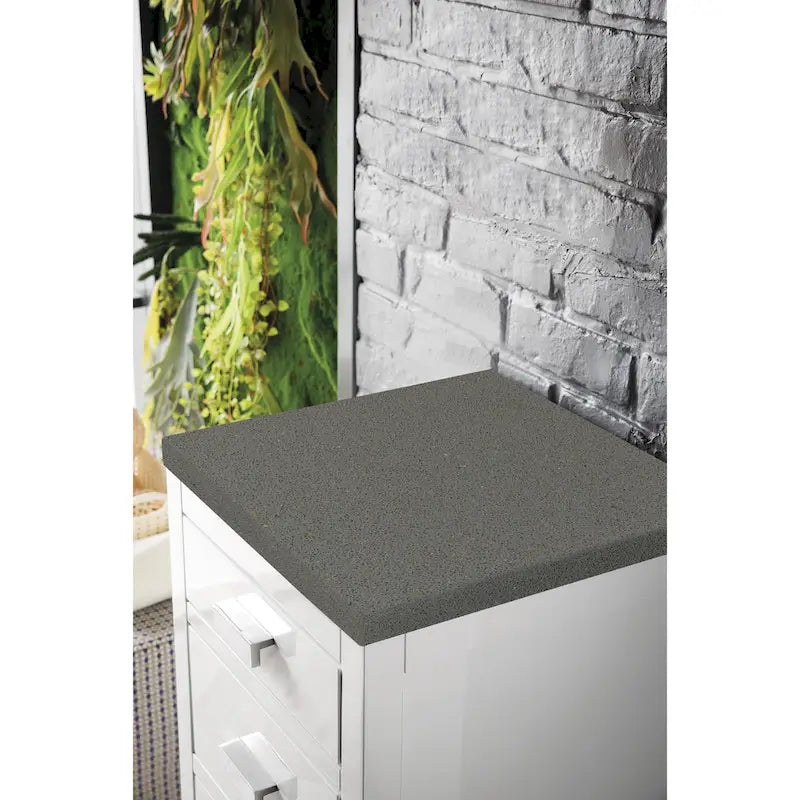 James Martin Vanities Addison 15  Base Cabinet w/ Drawers, Glossy White