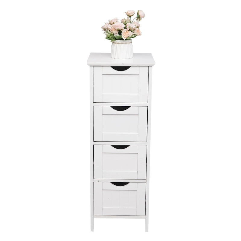 32 FCH 4 Drawers bathroom ark Storage Cabinet white